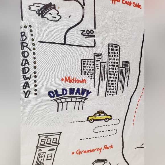 Old Navy New York City Printed Wrap Shawl, Rayon, 71" x 39" Good used condition - Picture 4 of 6